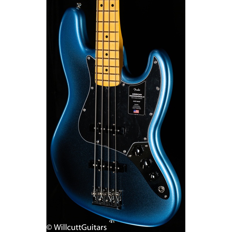 Fender American Professional II Jazz Bass, Maple Fingerboard, Dark Night (576) - ULT975560807959