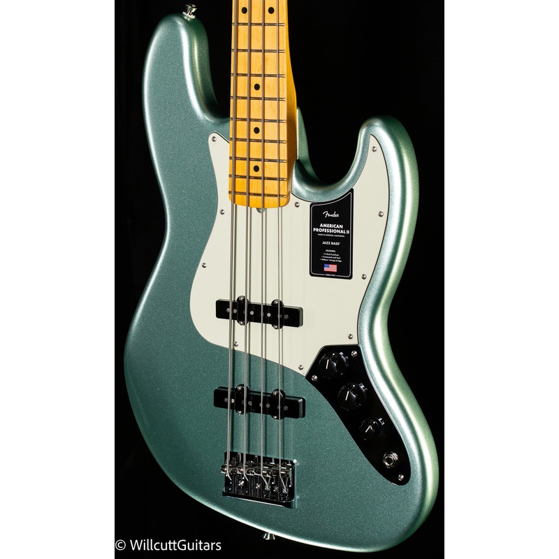 Fender American Professional II Jazz Bass Maple Fingerboard Mystic Surf Green (954) - ULT975560807433