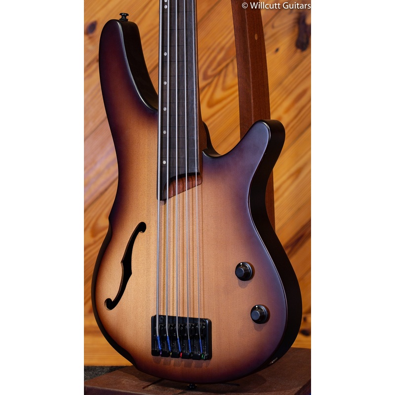 Ibanez SRH505 Natural Brown Burst Flat Fretless Bass Guitar - ULT975560807771