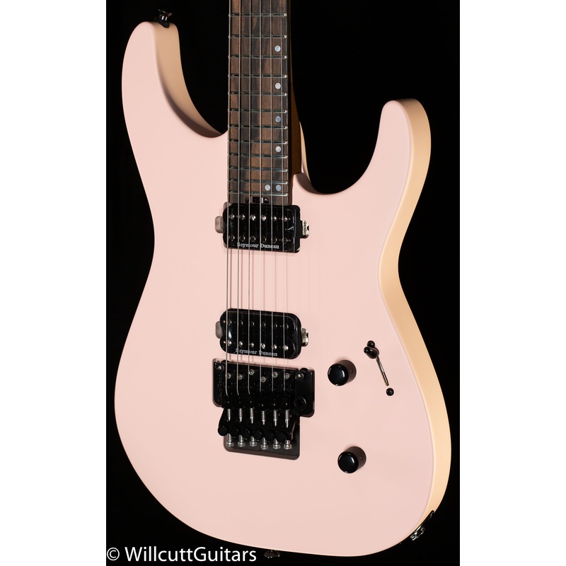 Jackson American Series Virtuoso Streaked Ebony Fingerboard Satin Shell Pink (762) - ULT975560807603