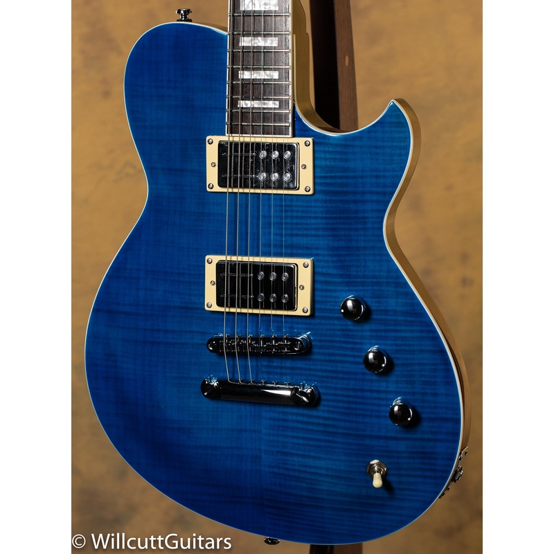 Reverend Roundhouse RA FM Flame Top Trans Blue - ULT975560807885
