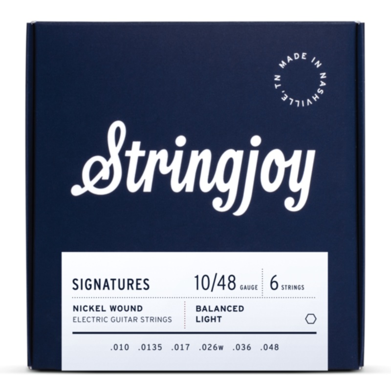 Stringjoy Signatures | Balanced Light Gauge (10-48) Nickel Wound Electric Guitar Strings - ULT975560807973