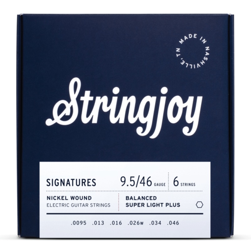 Stringjoy Signatures | Balanced Super Light Plus Gauge (9.5-46) Nickel Wound Electric Guitar Strings - ULT975560807974