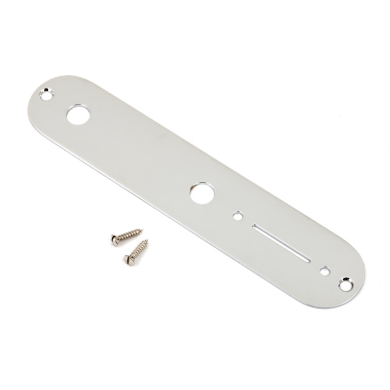 Fender Vintage Telecaster Control Plate, 2-Hole (Chrome) - ULT975560807123