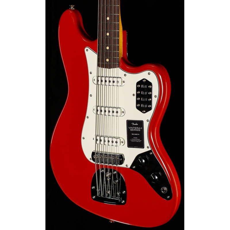 Fender Vintera II '60s Bass VI Rosewood Fingerboard Fiesta Red (972) - ULT975560806954