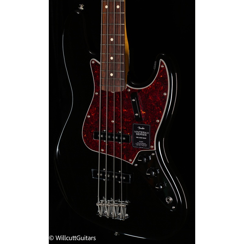 Fender Vintera II '60s Jazz Bass Rosewood Fingerboard Black (360) - ULT975560807346