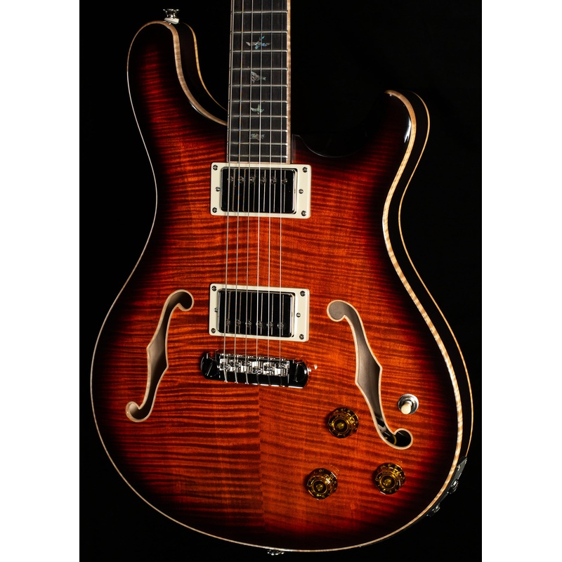PRS SE Hollowbody II Piezo Orange Tiger Smokeburst (777) - ULT975560807297