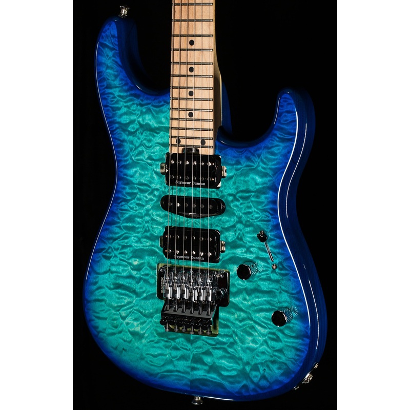 Charvel MJ San Dimas Style 1 HSH FR M QM Maple Fingerboard Caribbean Burst (177) - ULT975560806313