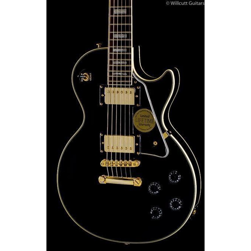 Epiphone LP Custom Ebony, Gold HW - ULT975560806460