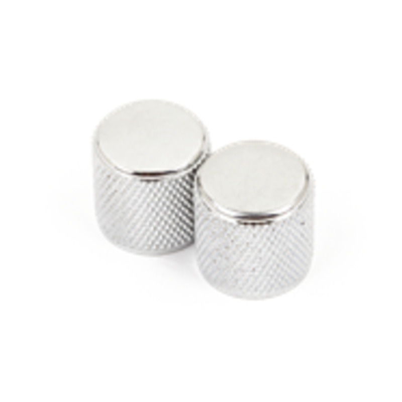 Fender Telecaster/Precision Bass Knobs, Knurled Chrome ((2)) - ULT975560806139