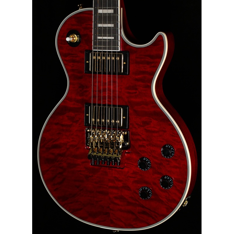 Epiphone Alex Lifeson Les Paul Custom Axcess Quilt Incl. Hard Case Ruby (340) - ULT975560805574