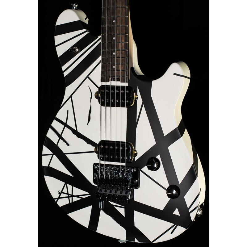 EVH Wolfgang Special Striped Series Ebony Fingerboard Black and White (469) - ULT975560805769