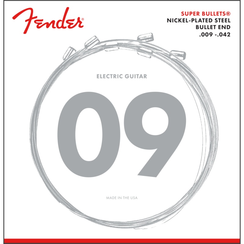 Fender Super Bullet Strings, Nickel Plated Steel, Bullet End 3250 L - ULT975560805451