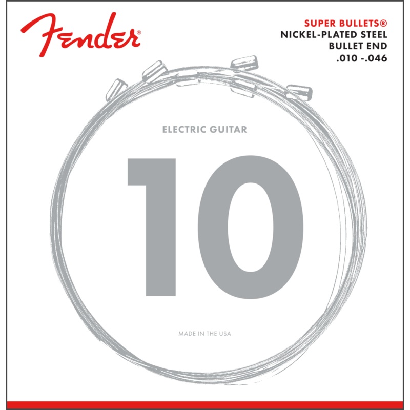 Fender Super Bullet Strings, Nickel Plated Steel, Bullet End 3250 R - ULT975560805452