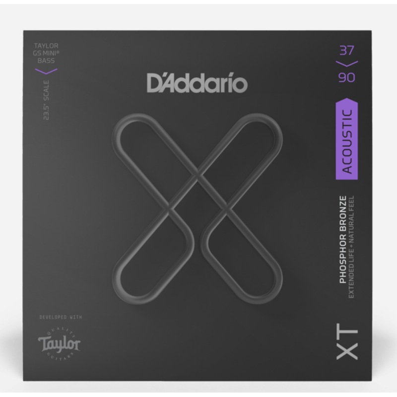D'Addario XTB3790GS Custom Light Taylor GS Mini Coated Acoustic Bass Strings - ULT975560805118