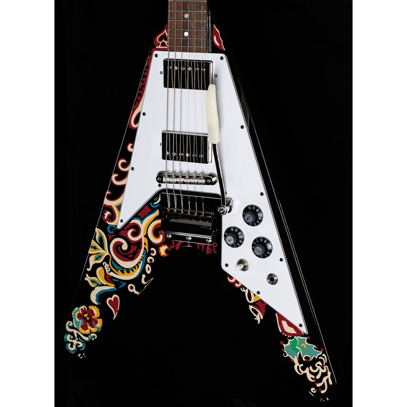 Epiphone Jimi Hendrix "Love Drops" Flying V Ebony (358) - ULT975560804976