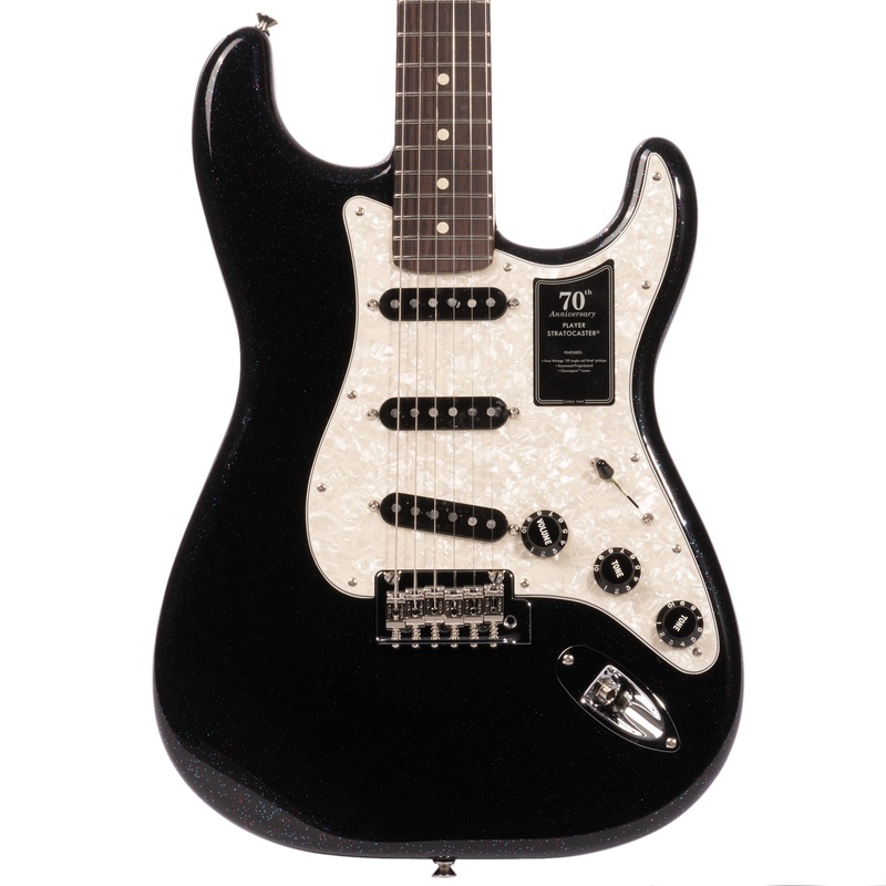 Fender 70th Anniversary Player Stratocaster Electric Guitar, Rosewood Fingerboard, Nebula Noir