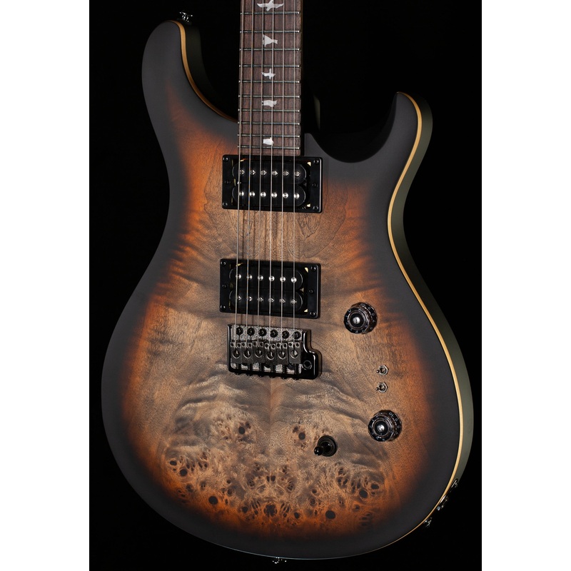 PRS SE Exotic Custom 24-08 Poplar Burl Charcoal Cherry Midnight Burst (998) - ULT975560805033