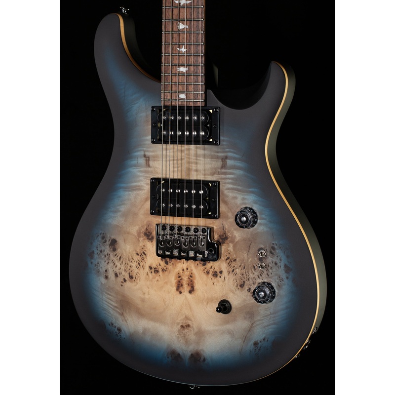 PRS SE Exotic Custom 24-08 Poplar Burl Lake Blue Midnight Burst (218) - ULT975560805031
