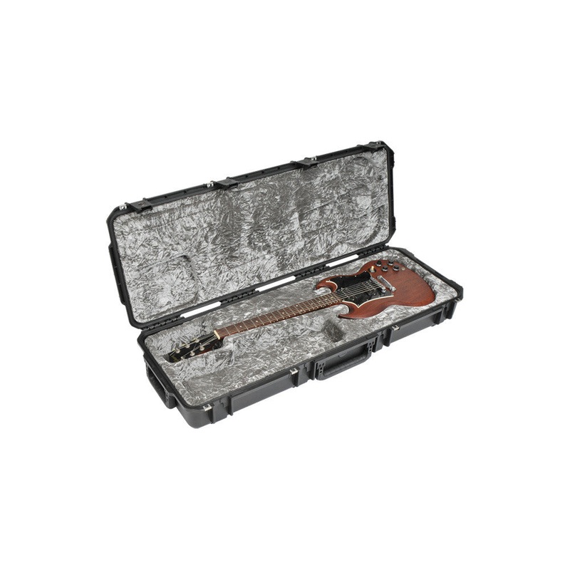 SKB Iseries Flight Case for Gibson SG Guitars - TSA Latches With Wheels