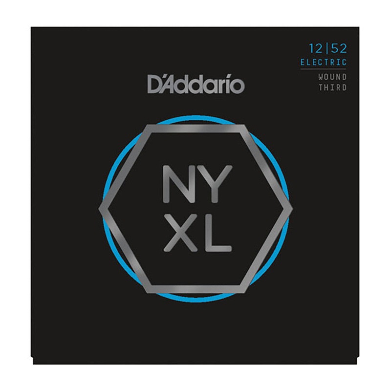 D'Addario 12-52 NYXL Light Wound 3RD Nickel Wound Electric Strings