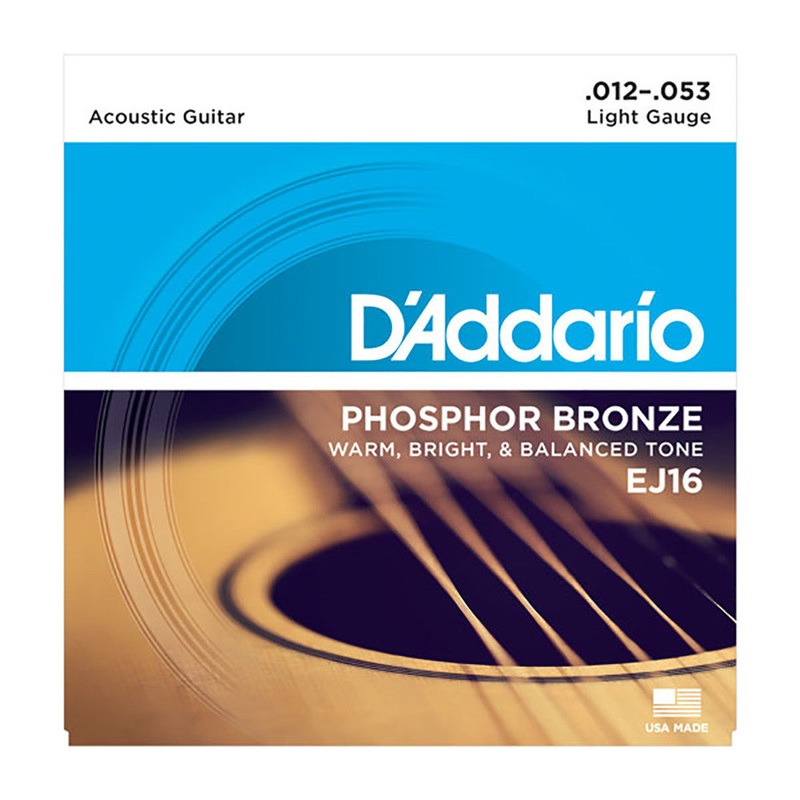 D'Addario 12-53 Phosphor Bronze Light Acoustic Guitar Strings
