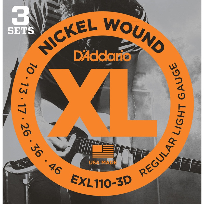 D'Addario 3-Pack EXL110 Nickel Wound - Regular Light - 10-46