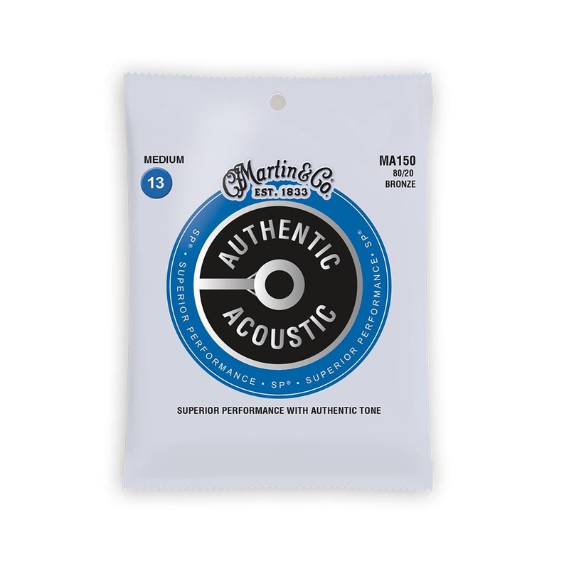 Martin Authentic Acoustic SP Guitar Strings, .13-.56 Medium, 80/20 Bronze
