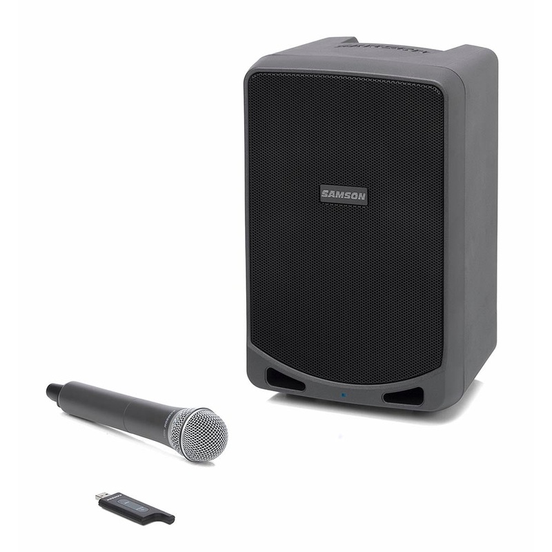 Samson 6" Portable 100W PA With Bluetooth - Wireless HH Mic (Rechargable)