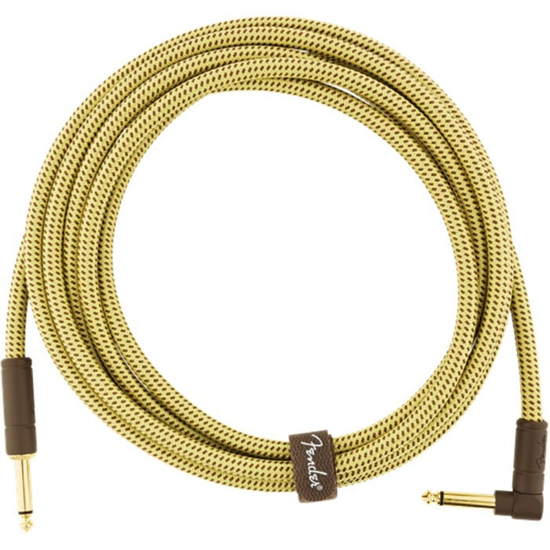 Fender 10 Deluxe Series Instrument Cable, Straight/Angle, Tweed