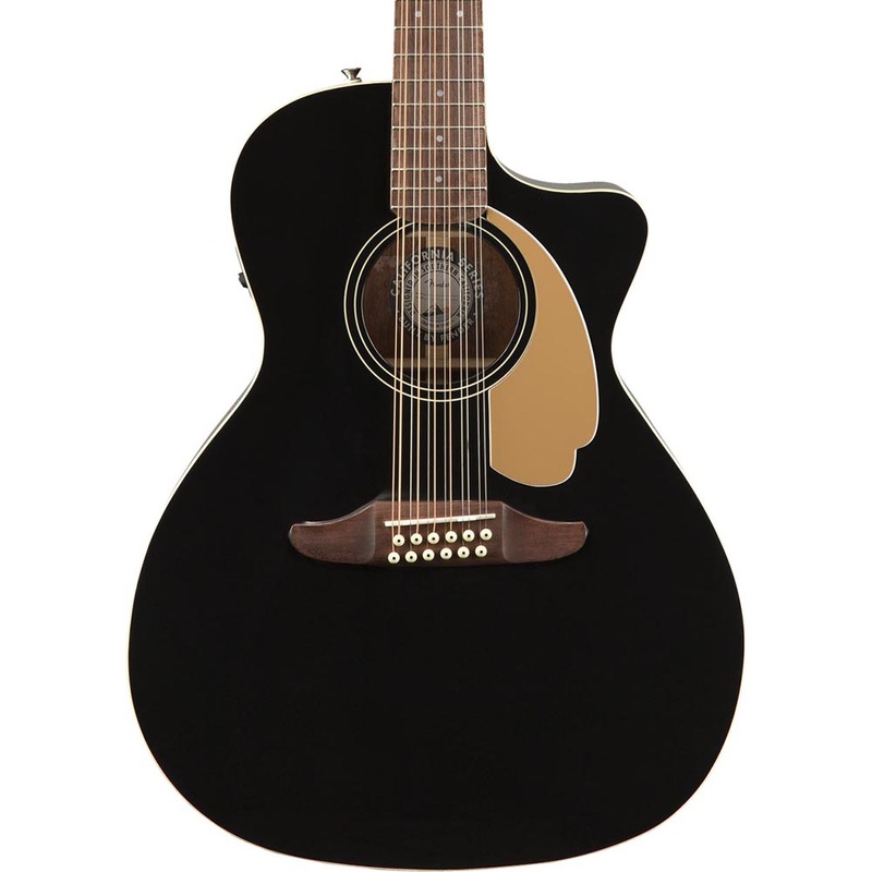 Fender Villager 12-String Acoustic Guitar, Black V3