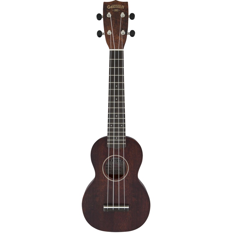 Gretsch G9100-L Soprano Long-Neck Ukulele With Gig Bag - Ovangkol - Vintage Mahogany Stain