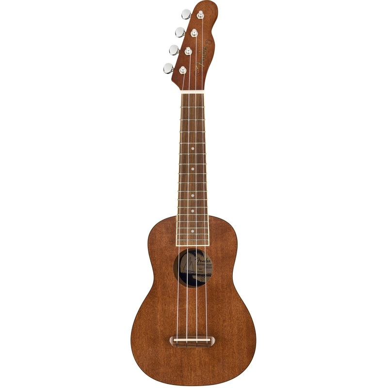 Fender Seaside Soprano Ukulele Pack Walnut Fingerboard Natural