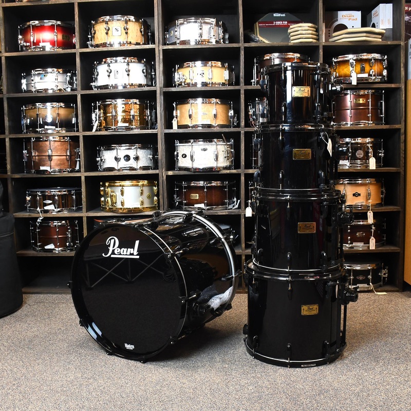 Pearl 5 Piece Masters Custom - Black - With Bags - Used