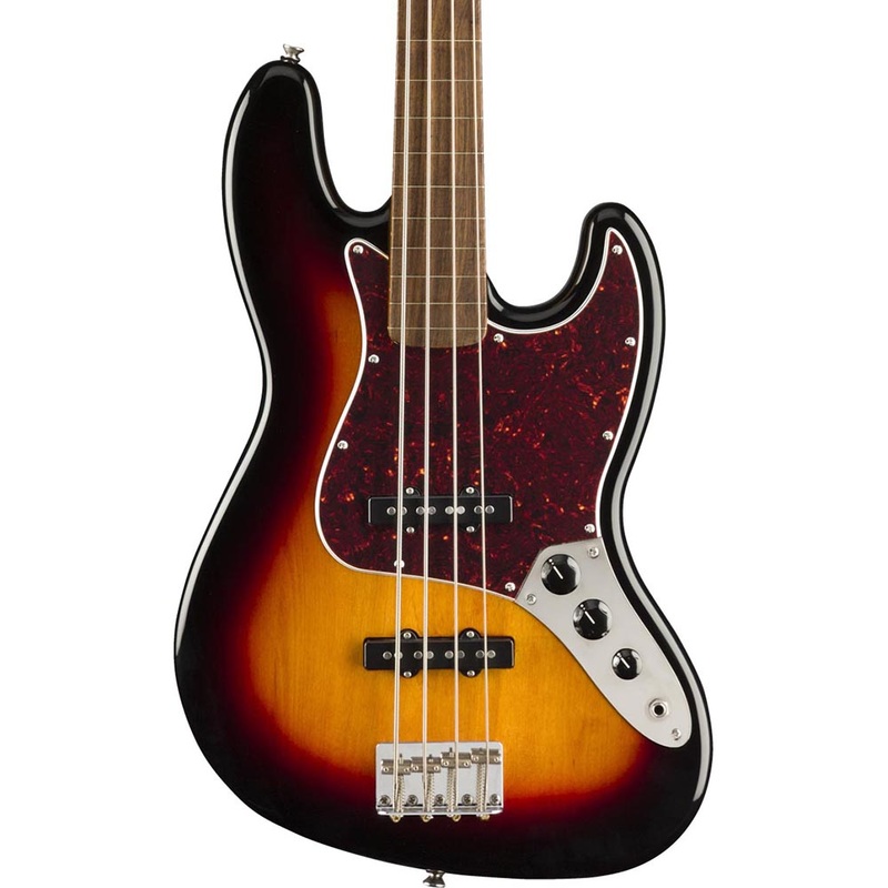 Squier Classic Vibe '60s Jazz Bass Guitar, Fretless