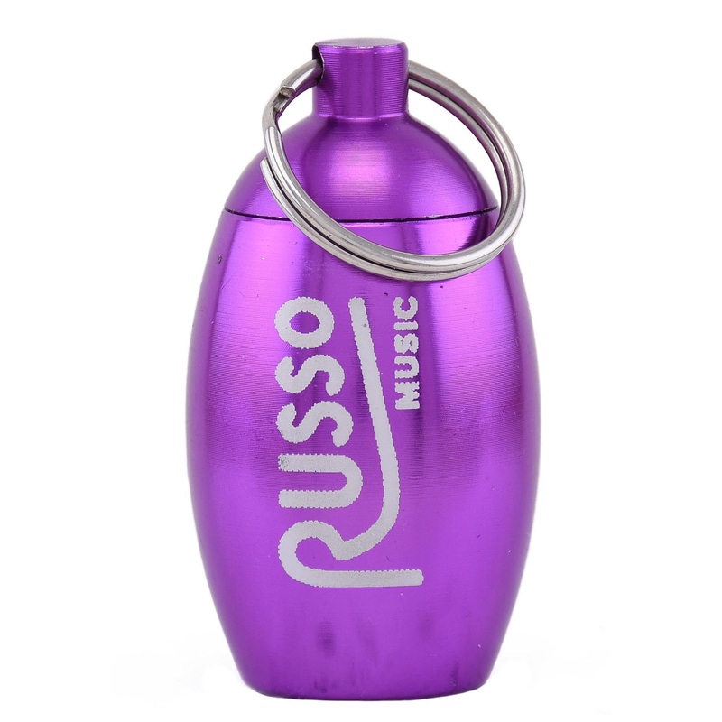 Earasers Stash Can Earplug Carrying Case, Purple, Russo Music Logo
