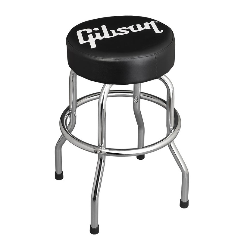 Gibson Premium Playing Stool Standard Logo, Short, Chrome