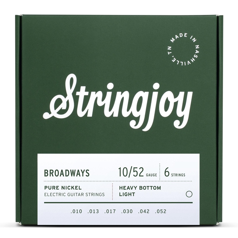 Stringjoy 10-52 Light Top Heavy Bottom Broadway Pure Nickel Electric Strings