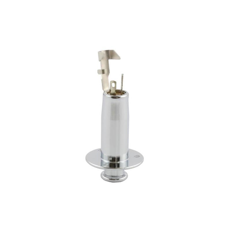 AllParts Chrome Acoustic End Pin Jack With Three Screws