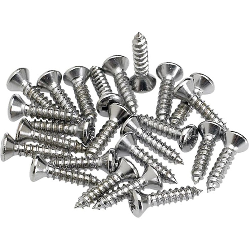 Fender Screws, Pickguard Mounting, Chrome (24)
