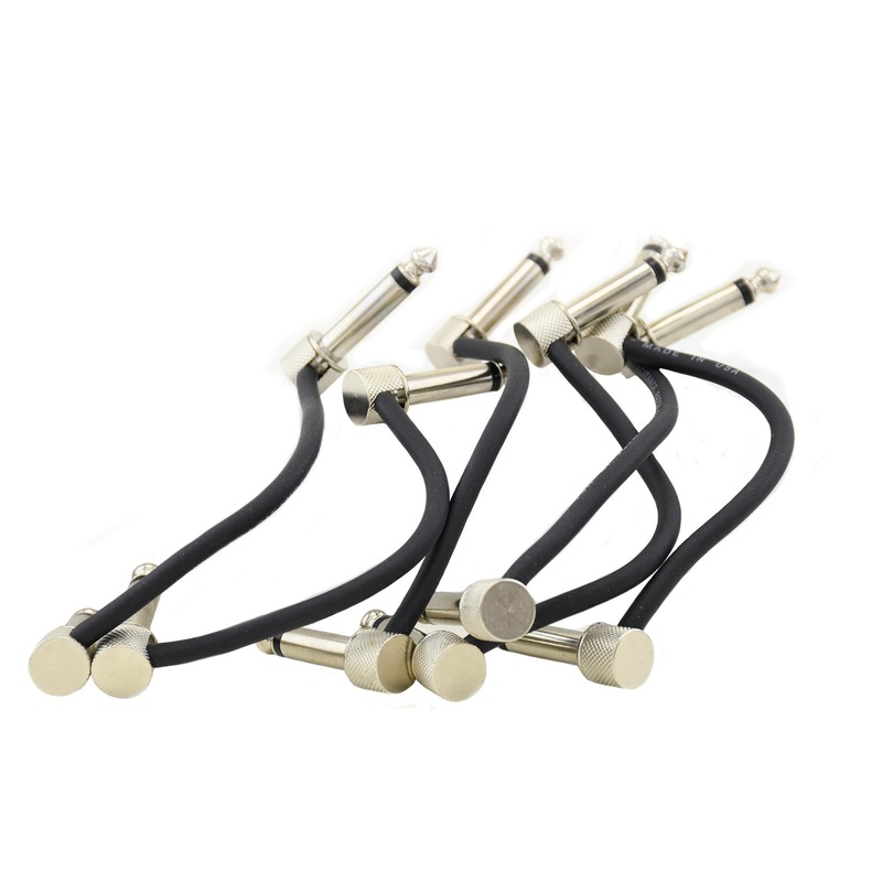 Lava Cable 6 Pack 4" Tightrope Patch Cable Reverse Plugs, Black