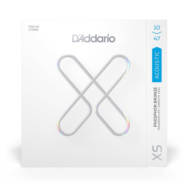 D'Addario 10-47 XS Phosphor Bronze 12 String Light Acoustic Strings
