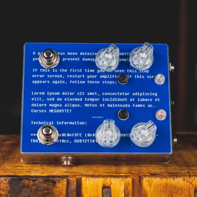 Caroline Guitar Company Megabyte Delay Effect Pedal, Blue Screen of Death - Used