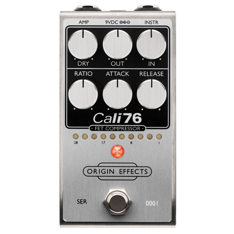 Origin Effects Cali76 MK2 FET Compressor Effect Pedal, Brushed Aluminum