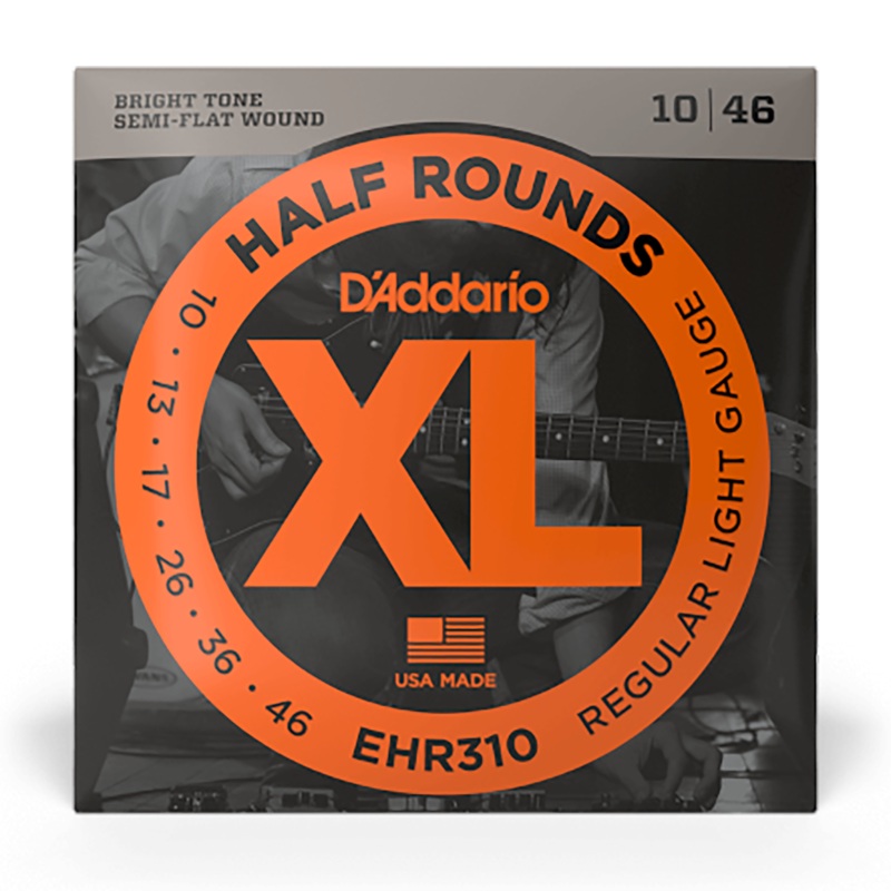 D'Addario 10-46 Regular Light Half Round Electric Strings