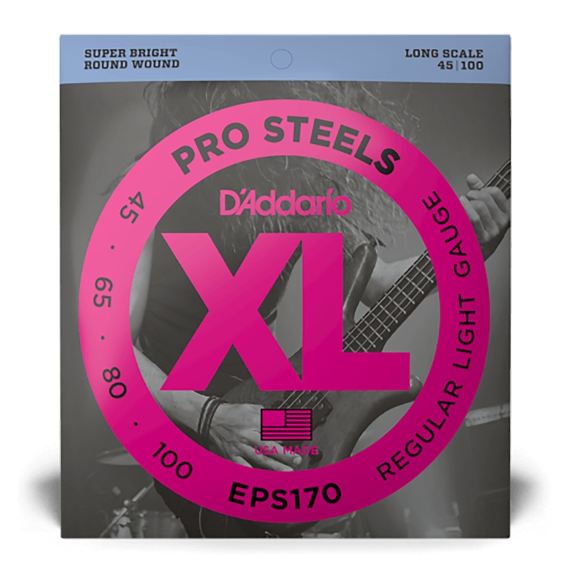 D'Addario 45-100 Light Prosteels Bass Strings, Long Scale