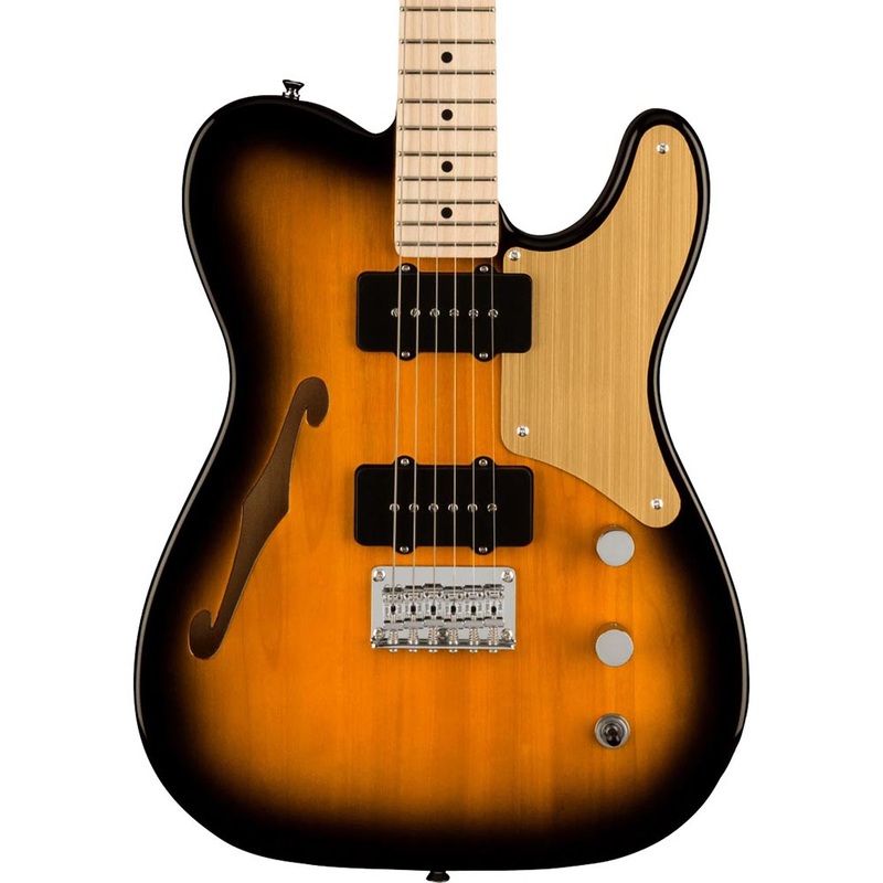 Squier Paranormal Cabronita Telecaster Thinline, Maple, Gold Anodized Pickguard, 2-Color Sunburst