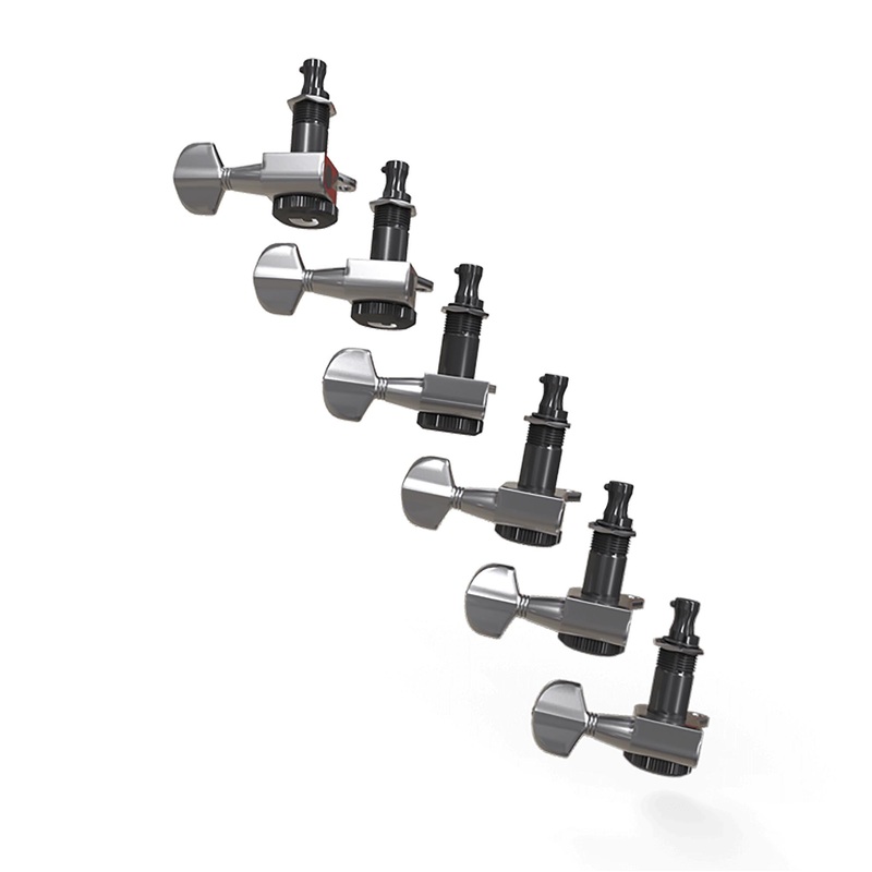 D'Addario Chrome, Auto-Trim Tuning Machines, 6 In-Line