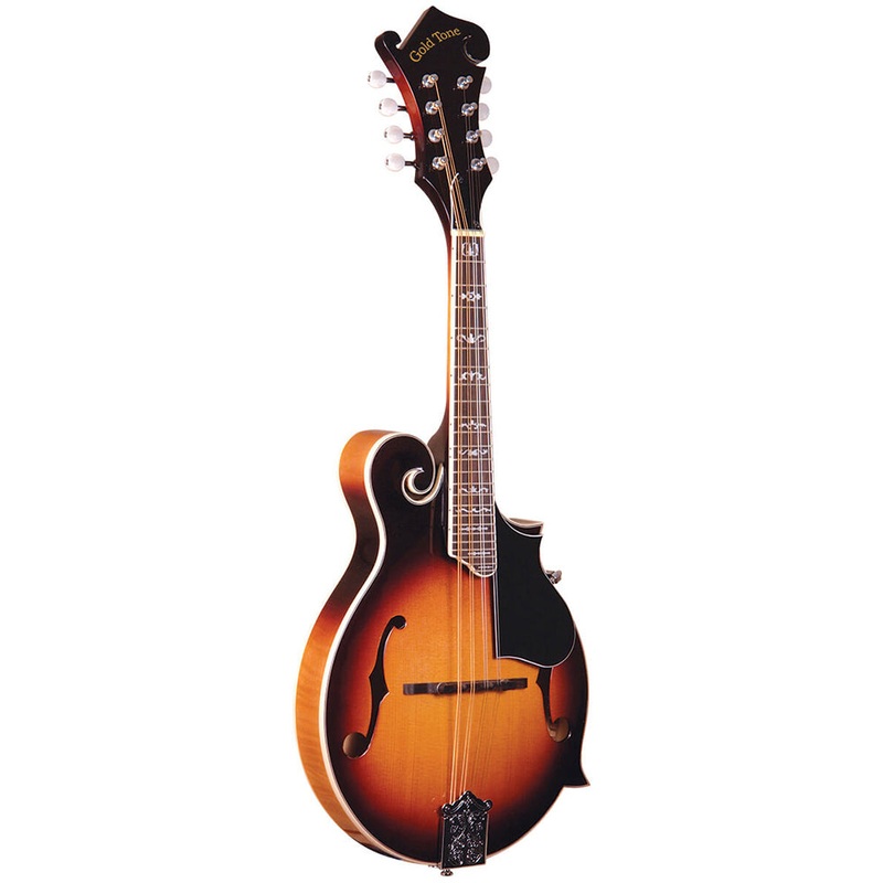 Gold Tone GM-35 F-Style Mandolin With Case, Spruce Top, Tobacco Sunburst Gloss