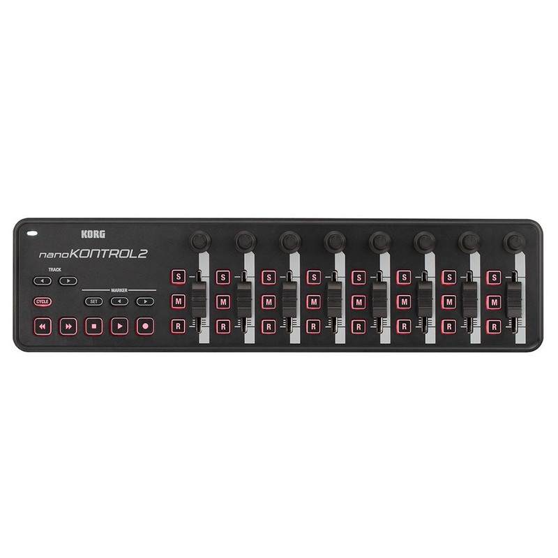 Korg nanoKONTROL2 Slim Line USB MIDI Control Surface, Black
